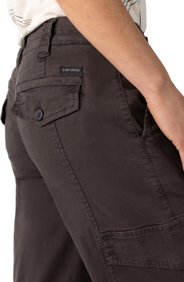 Sanctuary Rebel Straight Leg Twill Cargo Pants, Alternate, color, Obsidian