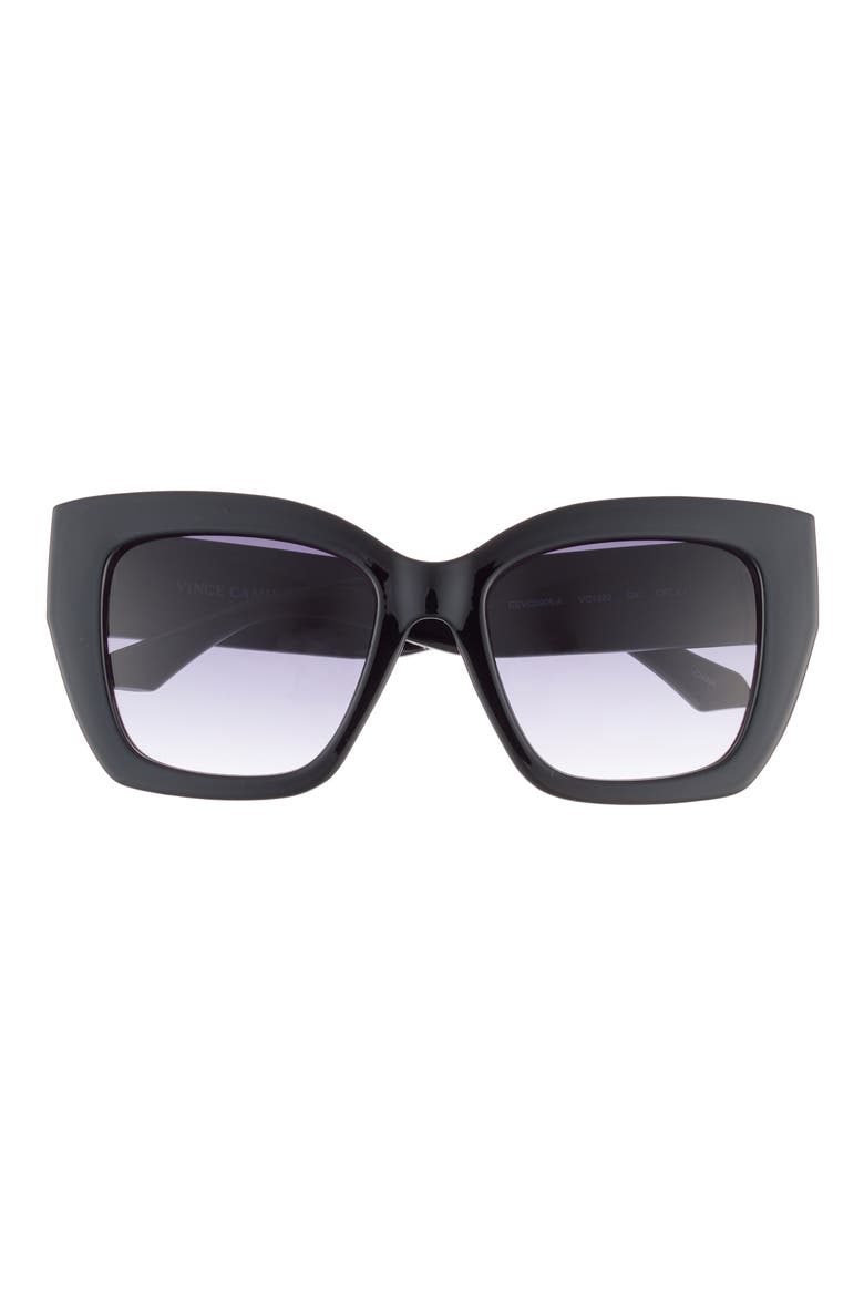 51mm Gradient Cat Eye Sunglasses, Main, color, BLACK