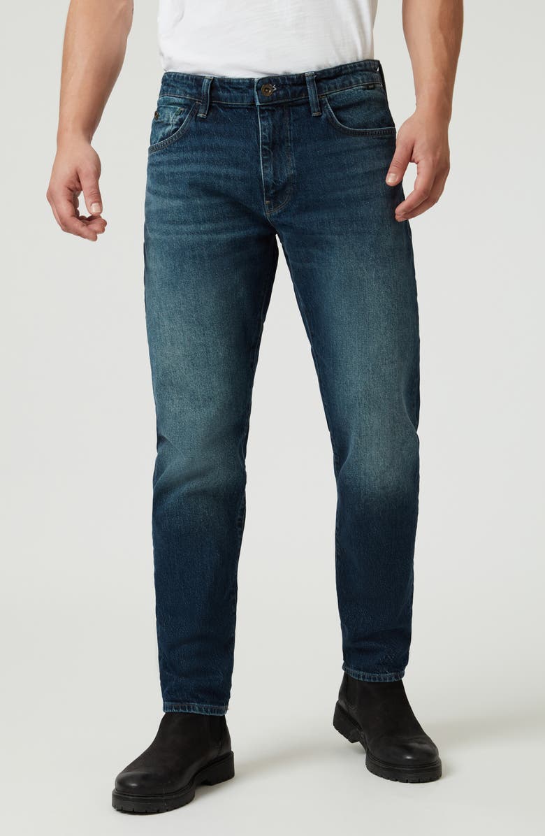 Mavi Jeans London Relaxed Tapered Jeans, Main, color, Deep Blue Denim