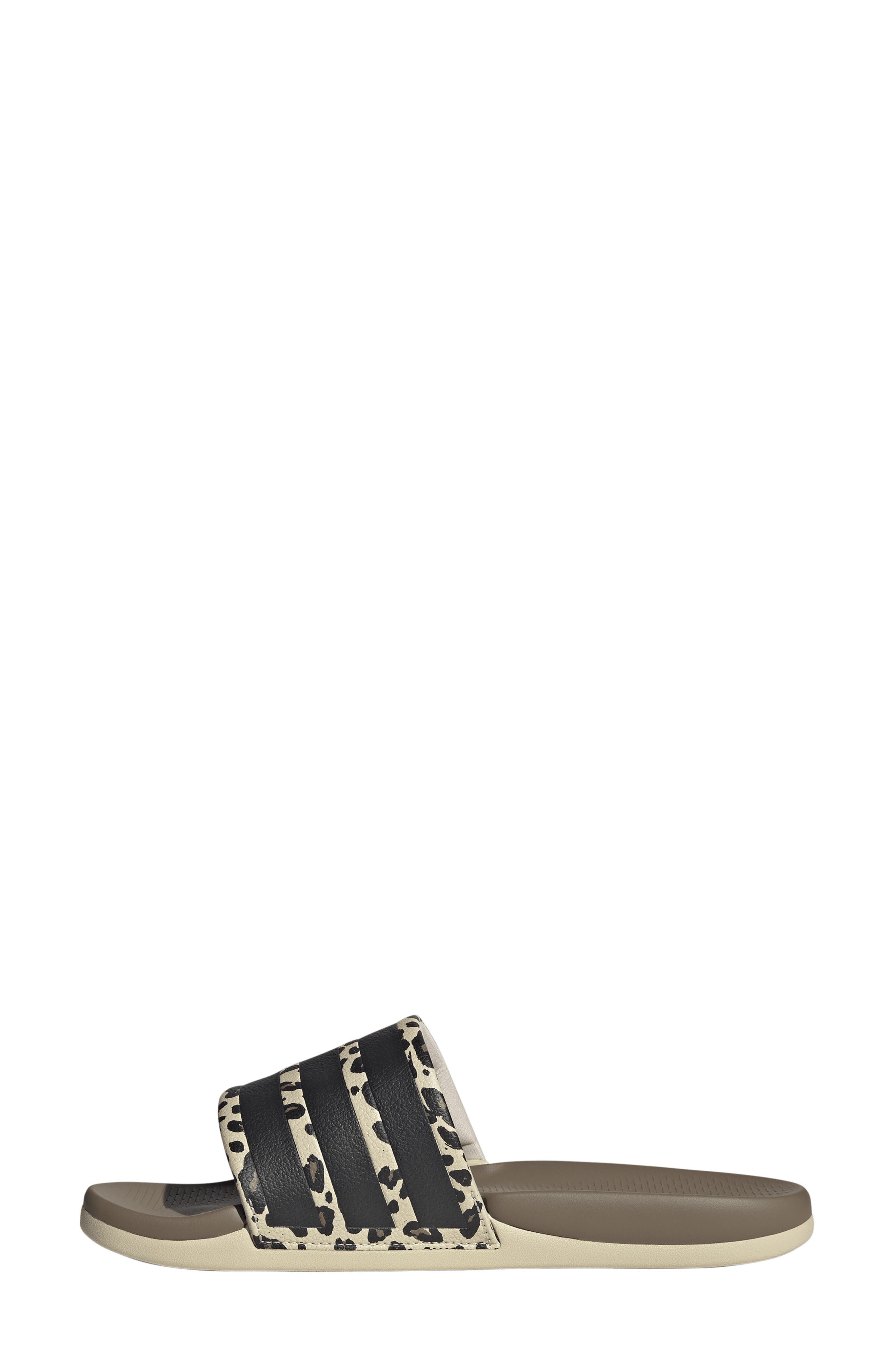 adidas Gender Inclusive Adilette Comfort 2.0 Slide Sandal, Alternate, color, Crystal Linen/ Black/ Linen