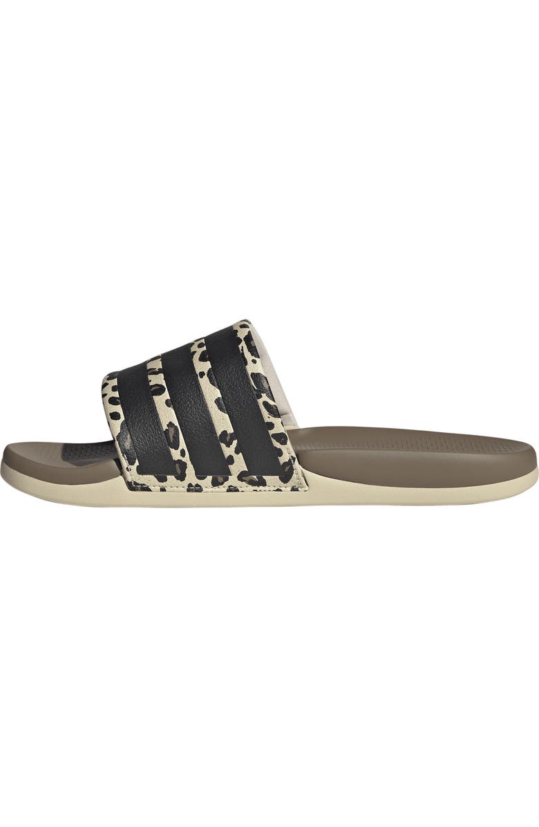adidas Gender Inclusive Adilette Comfort 2.0 Slide Sandal, Alternate, color, Crystal Linen/ Black/ Linen