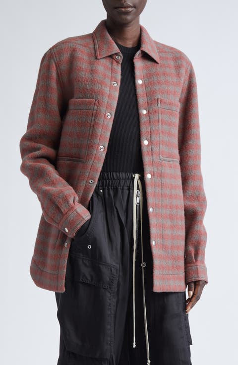 Check Virgin Wool Overshirt