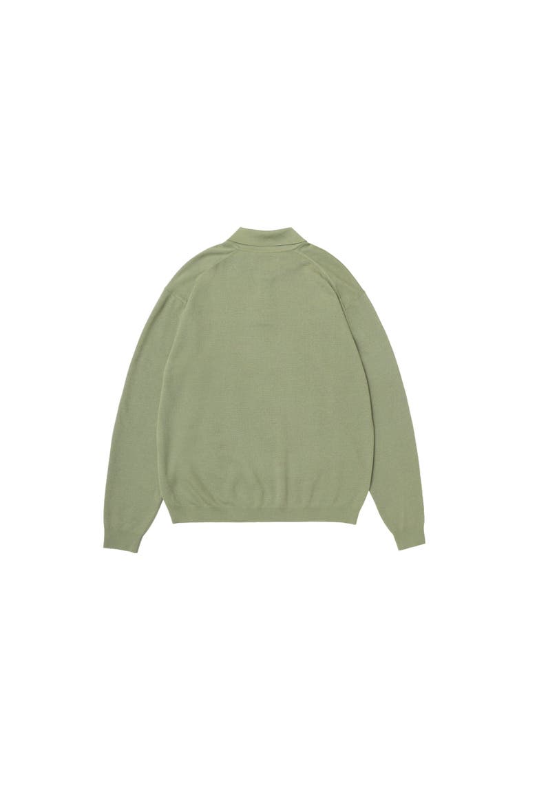 Lightweight Knit Polo Sweater, Alternate, color, Faded Lime