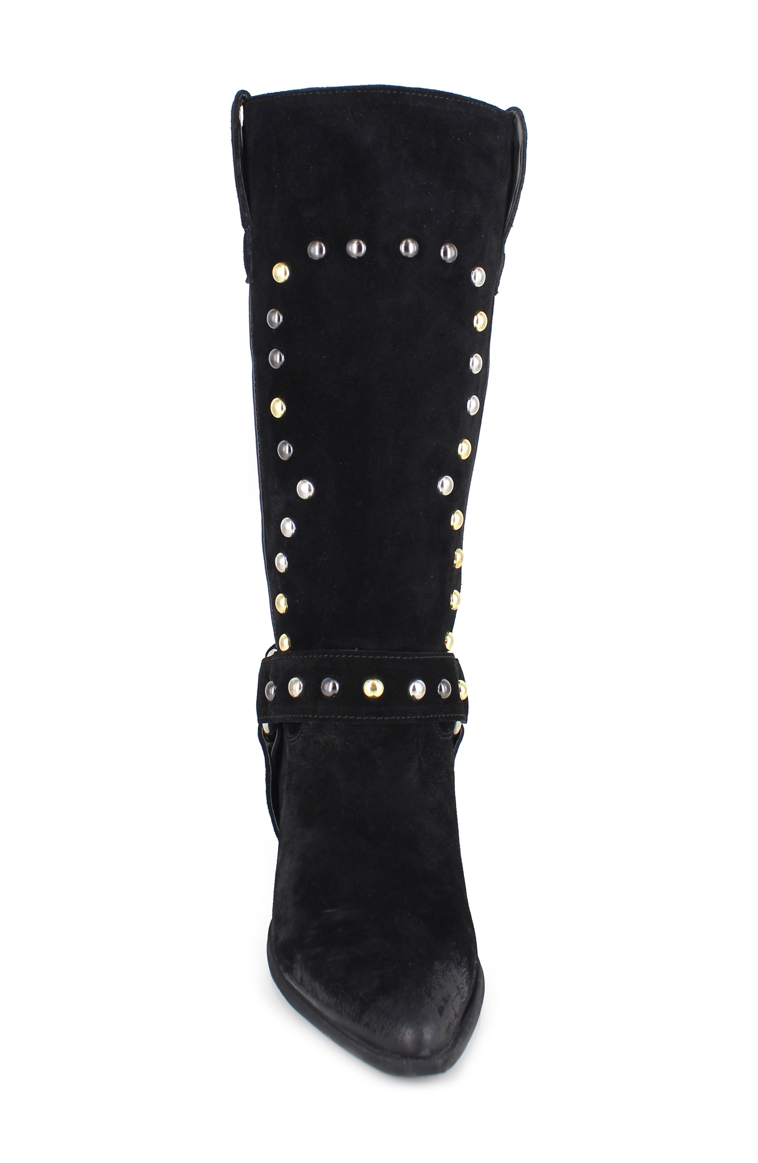 ZIGIny Giana Studded Western Boot, Alternate, color, Black