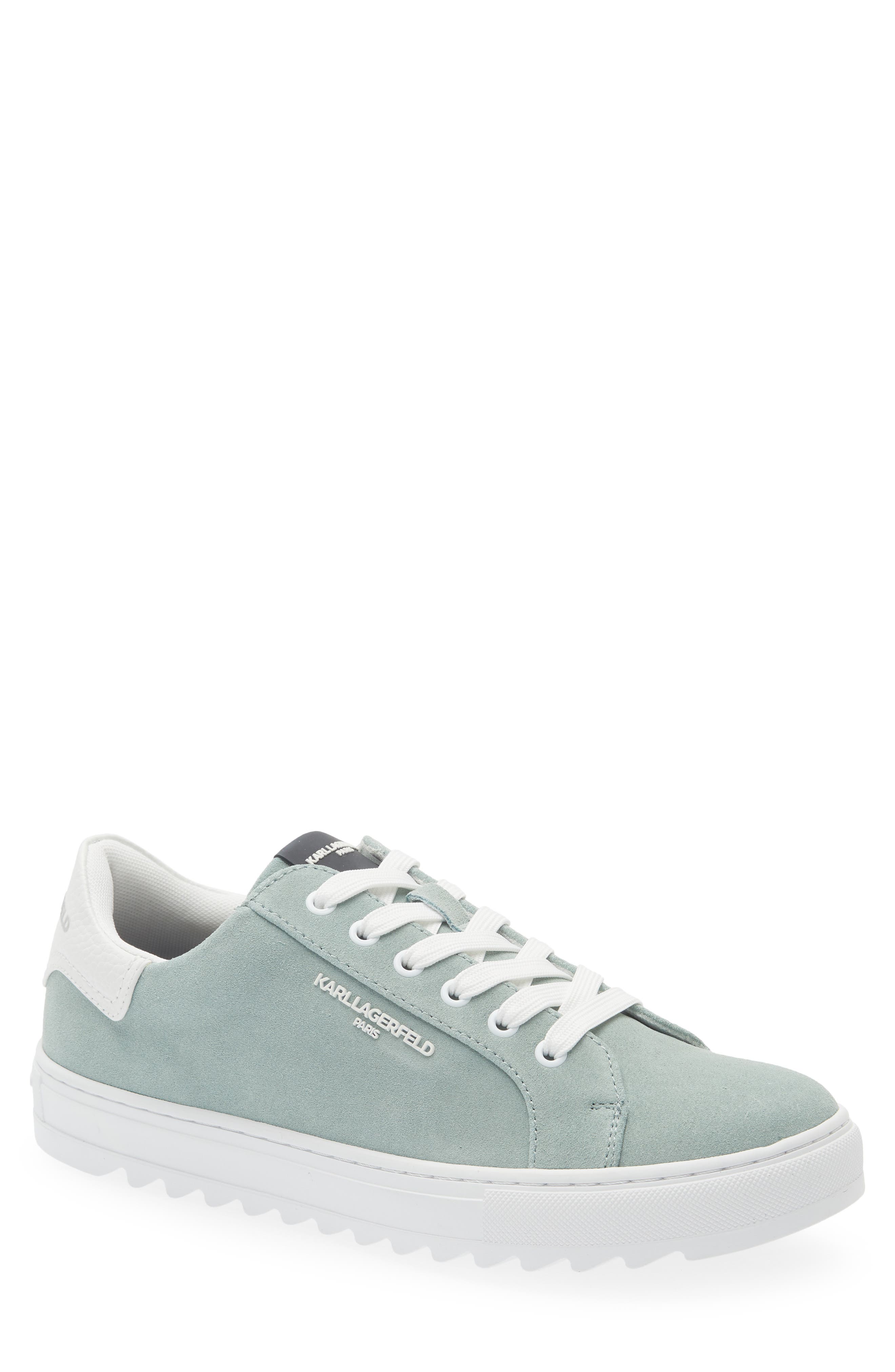 KARL LAGERFELD PARIS Suede Low Top Sneaker