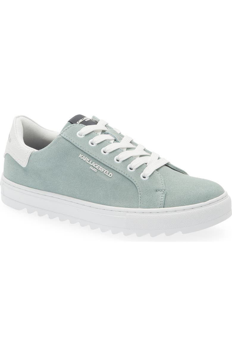 KARL LAGERFELD PARIS Suede Low Top Sneaker, Main, color,