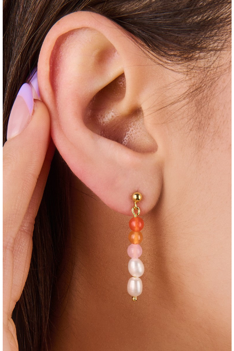 Aria Pearl Bead Earrings, Alternate, color, Pearl Pink