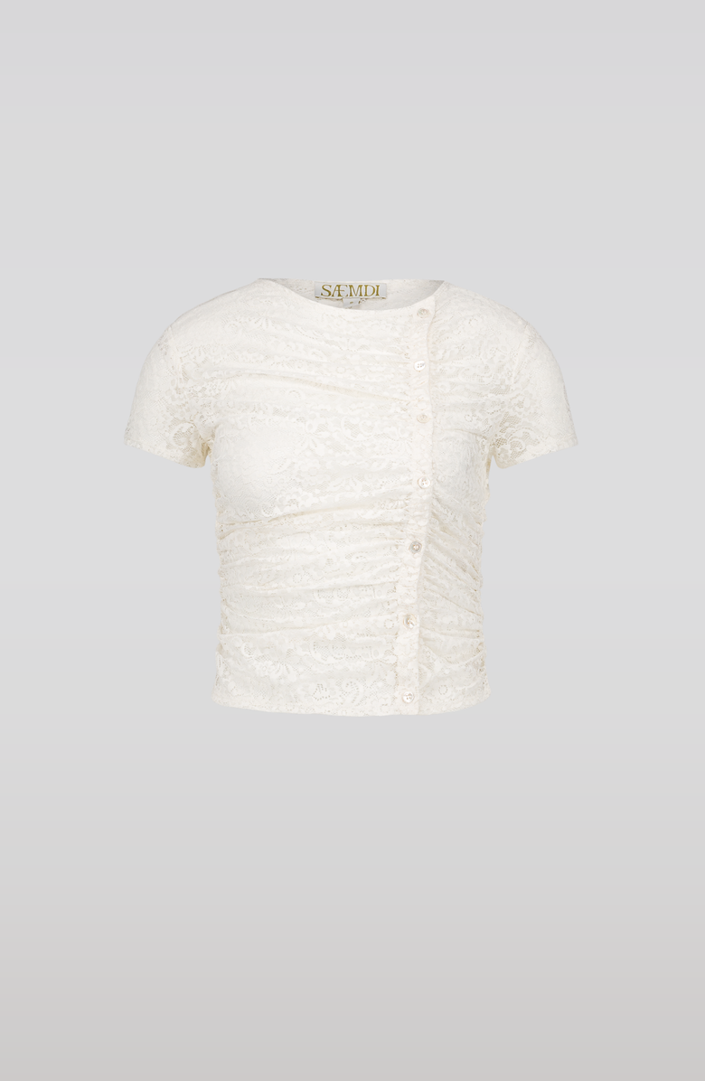 SAEMDI Lace Top, Main, color, Off-White