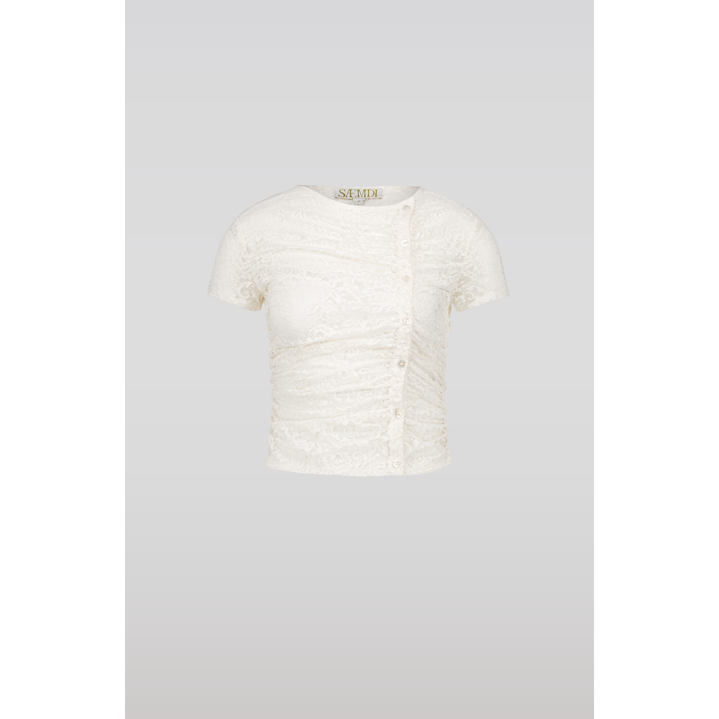 Saemdi Lace Top In White