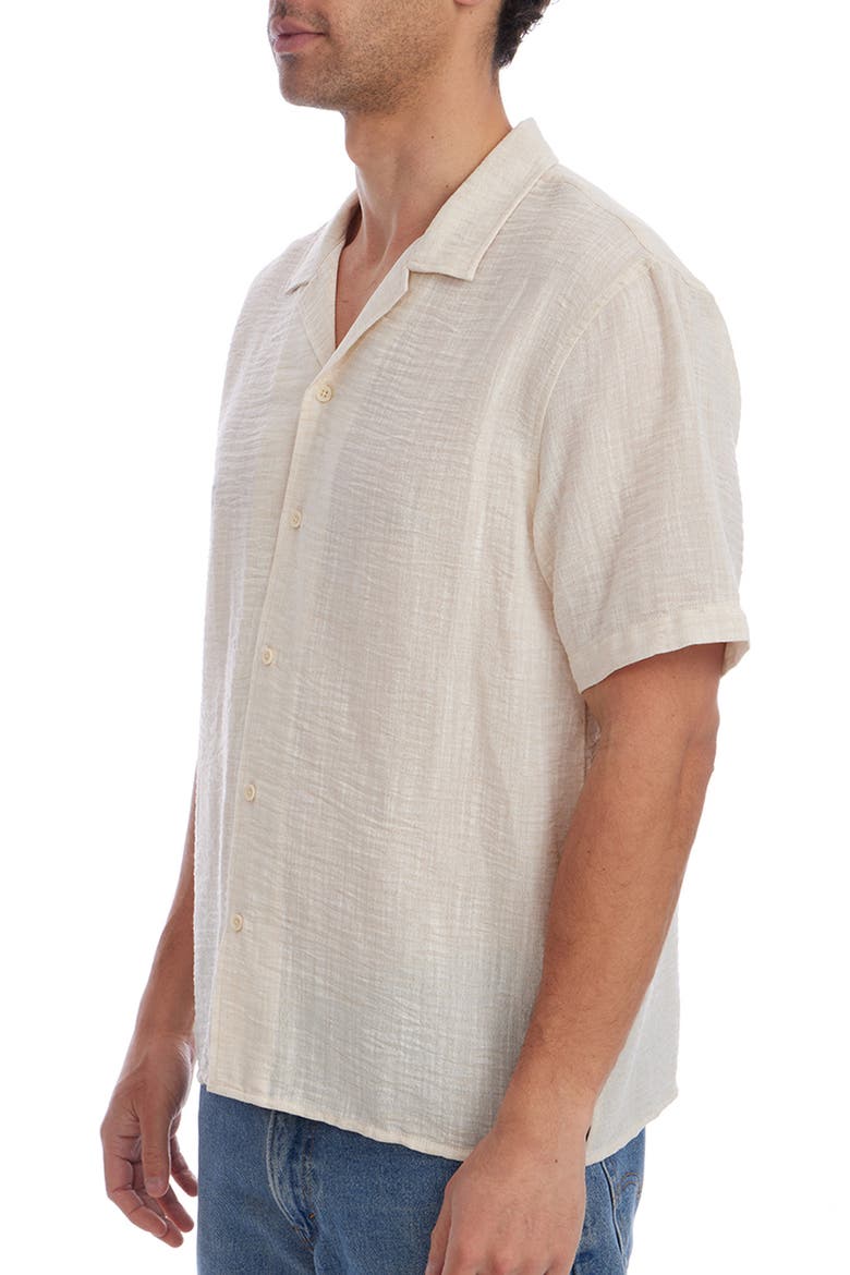 Slub Camp Shirt, Alternate, color, CREAM