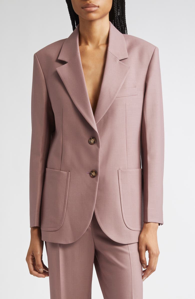 Victoria Beckham Patch Pocket Twill Jacket, Main, color, Mauve