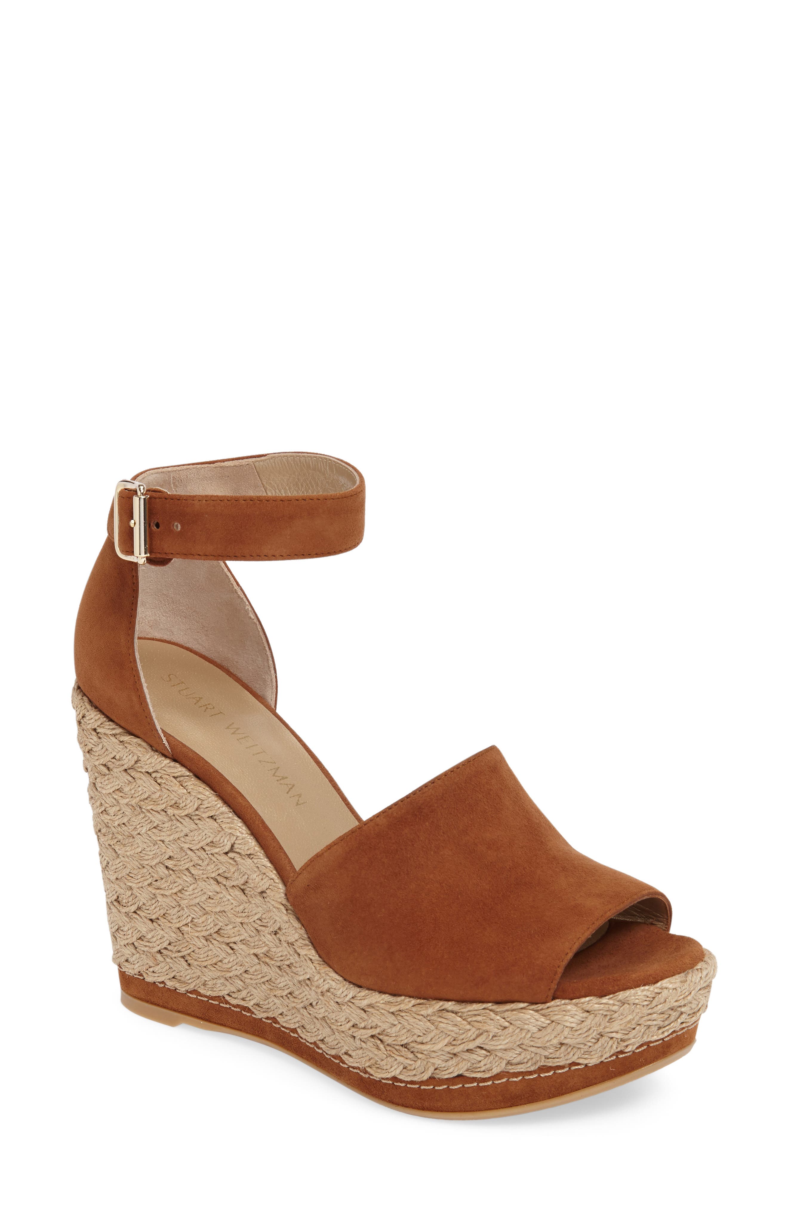 Sohojute Platform Wedge Sandal, Main, color, SADDLE SUEDE