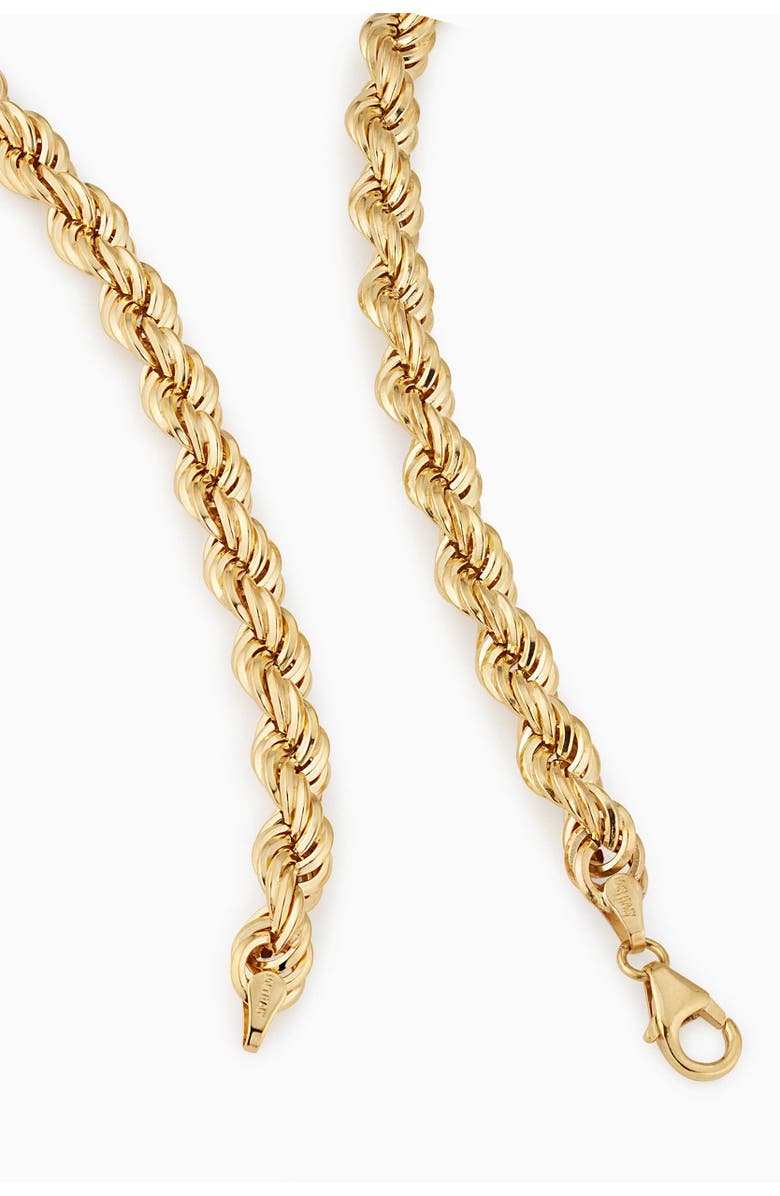 Oradina 10K Gold Roman Rope Bracelet, Alternate, color, 