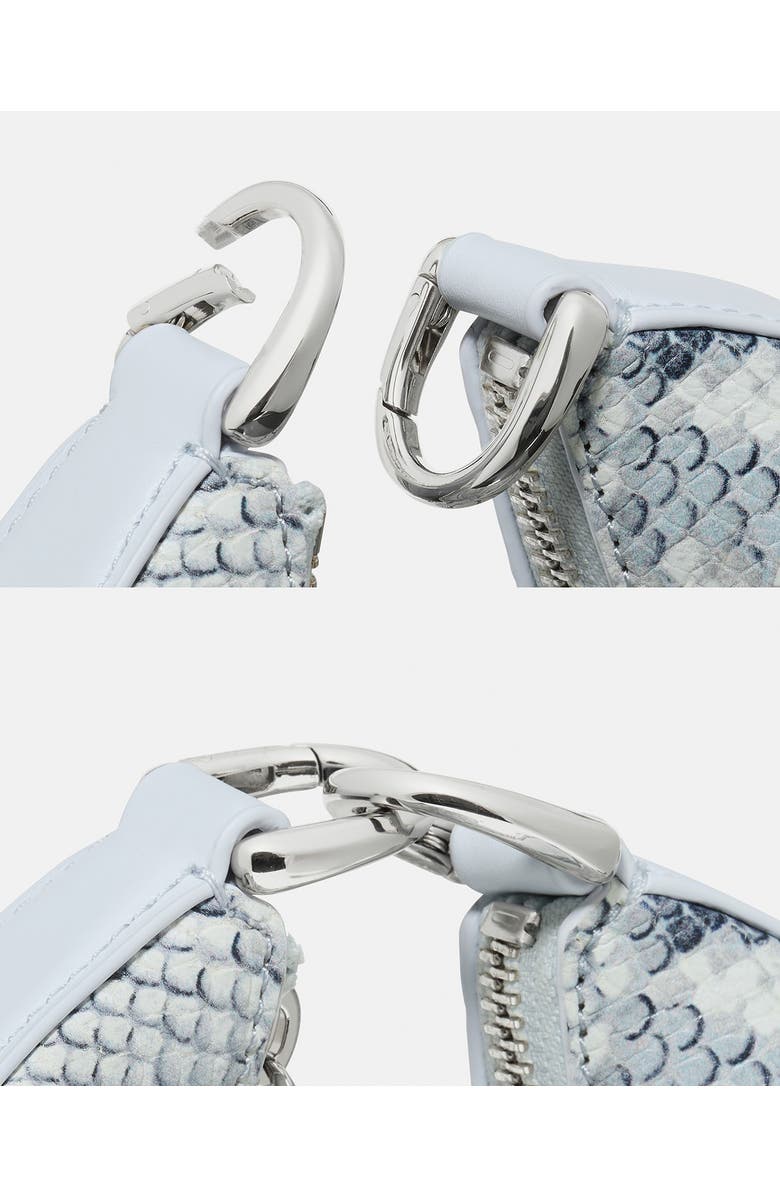 Kate Spade New York duo snakeskin embossed leather crossbody bag, Alternate, color, Pale Sapphirine