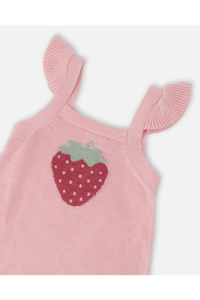 Knit Strawberry Romper, Alternate, color, Light Pink