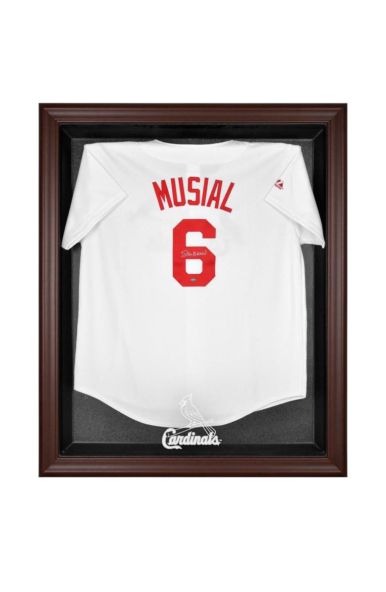 FANATICS AUTHENTIC St. Louis Cardinals Brown Framed Logo Jersey Display Case, Main, color,