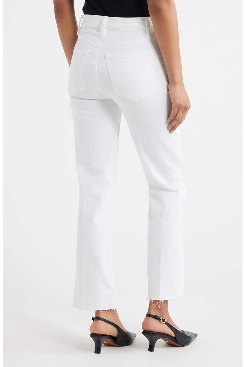 Le Sleek Raw Hem High Waist Straight Leg Jeans, Alternate, color, WHITE RAW AFTER