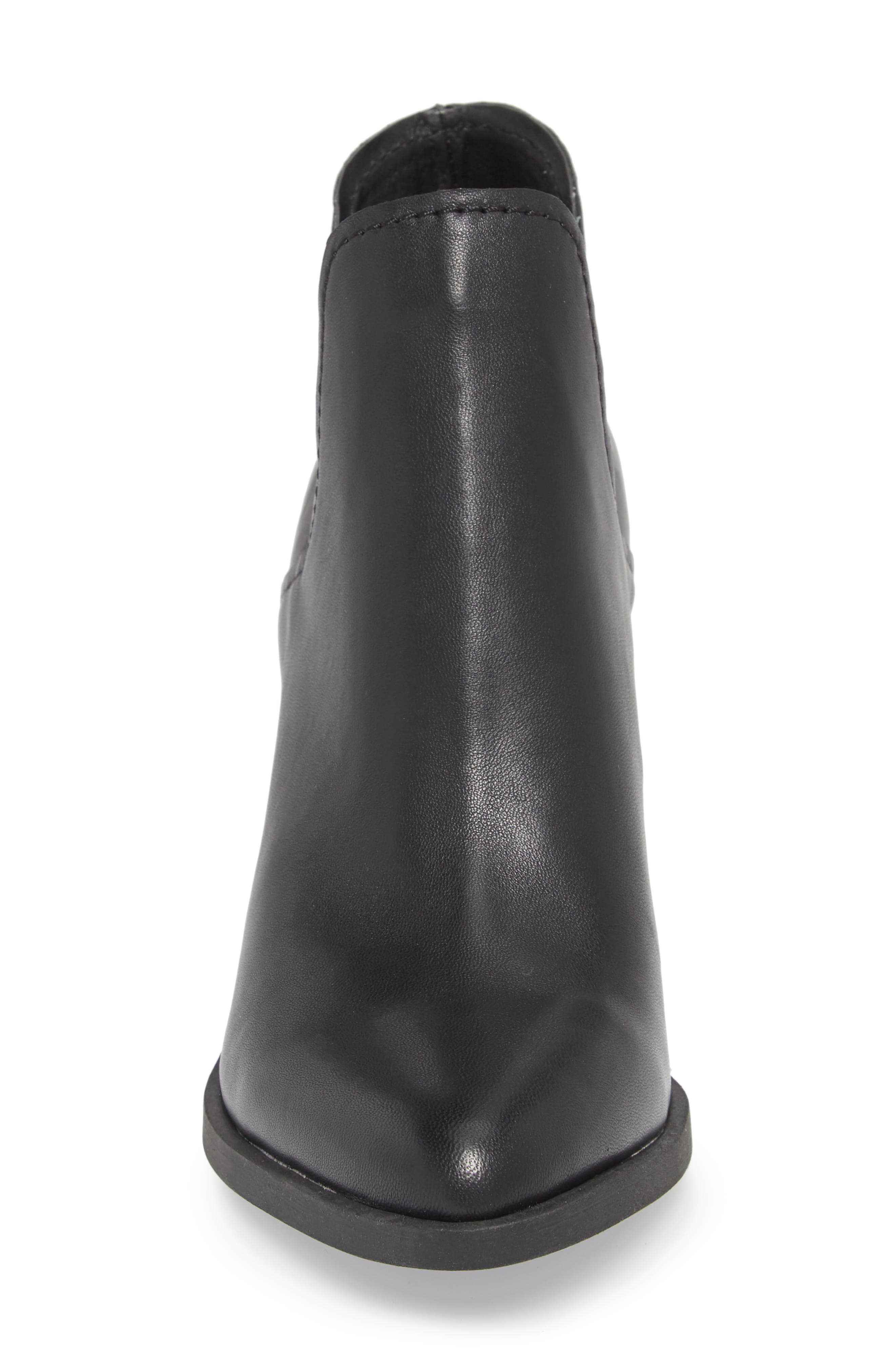 Petra Open Side Bootie, Alternate, color, BLACK LEATHER