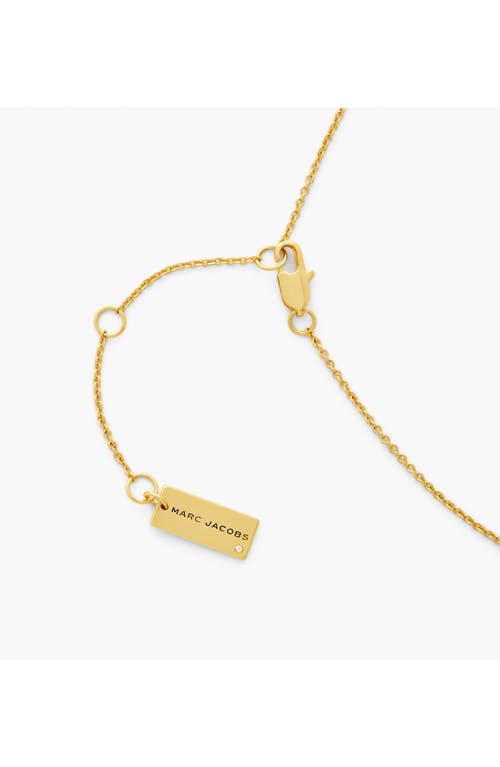 Marc Jacobs Women's The Button Pendant Necklace In Gold/cream