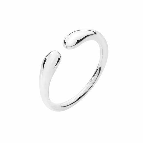Lucy Quartermaine Double Drop Ring In Metallic