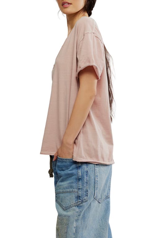 Free People Nina V-neck Cotton T-shirt