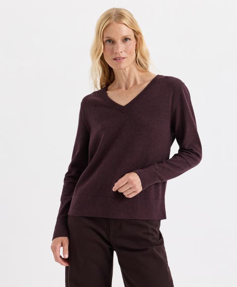 Organic Cotton Essential V-Neck Sweater