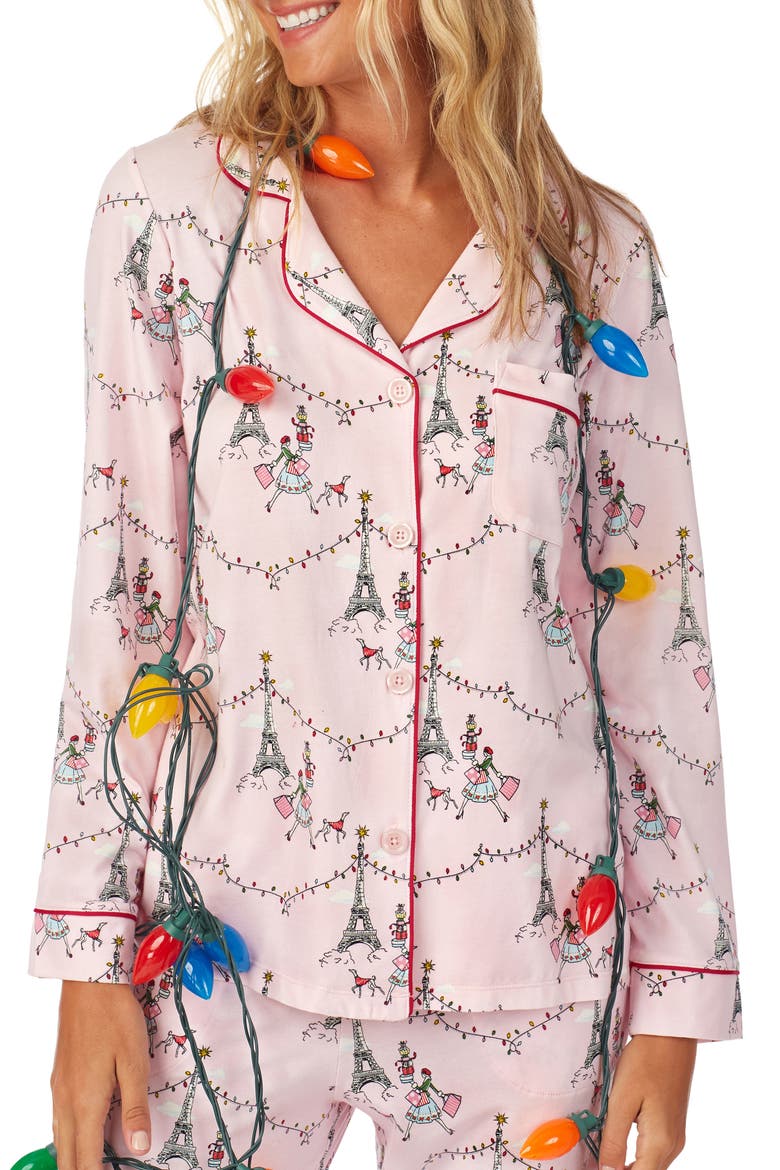 Holiday Print Classic Pajamas, Alternate, color, CHRISTMAS IN PARIS