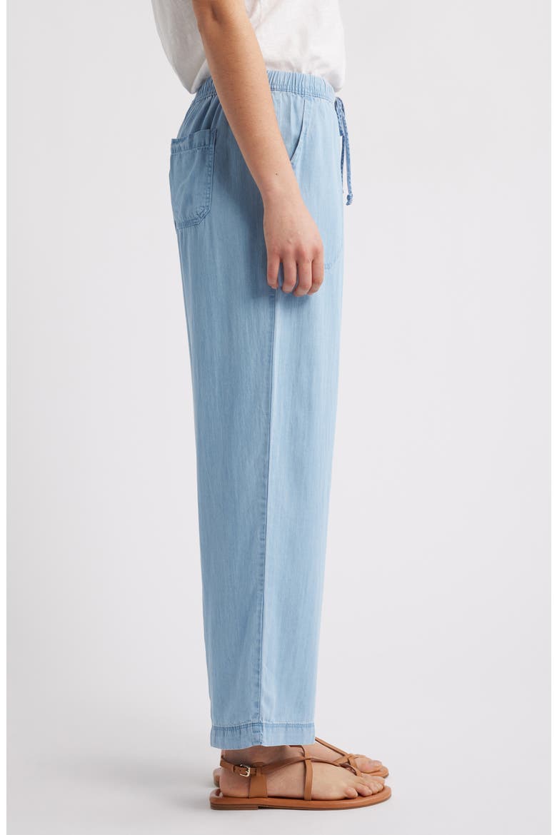 Inaya Chambray Drawstring Pants, Alternate, color, LIGHT WASH
