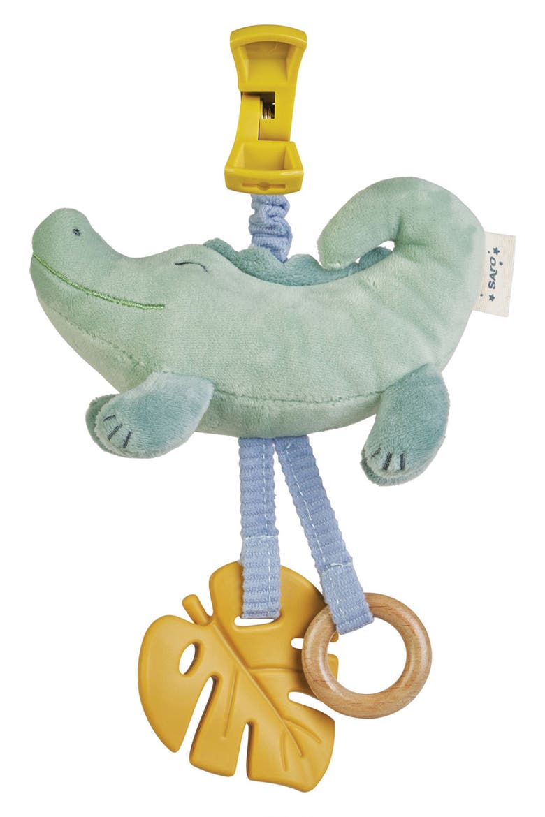 Jungle Party Pull Rattle, Main, color, CROCODILE