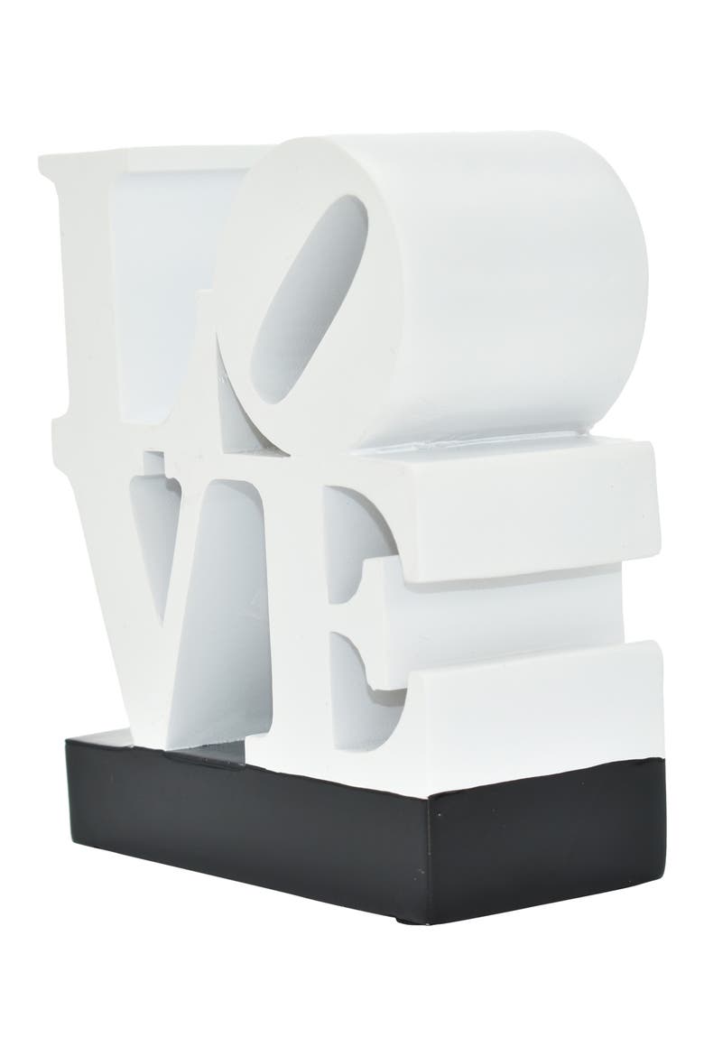 Love Sign Sculpture, Alternate, color, WHITE