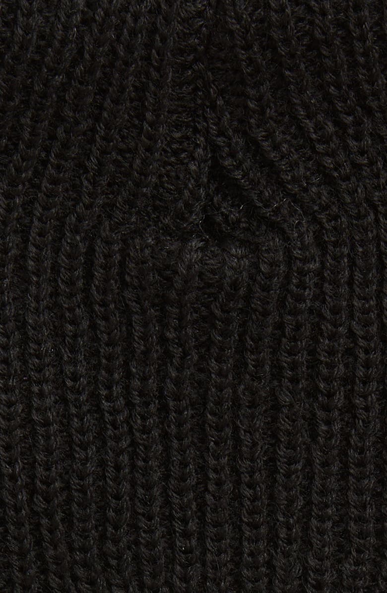 R13 Logo Patch Cashmere Beanie with Chains, Alternate, color, Black