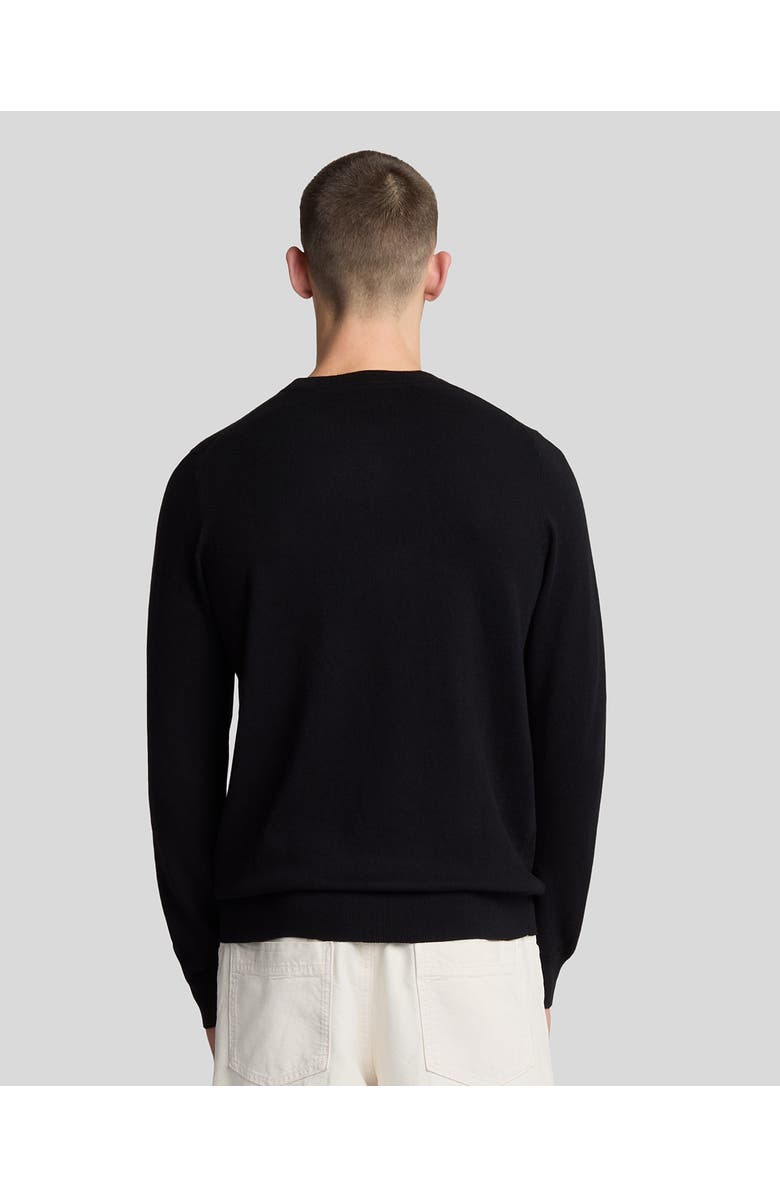 Lyle & Scott Cotton Merino Crew Neck Sweater, Alternate, color, Jet Black