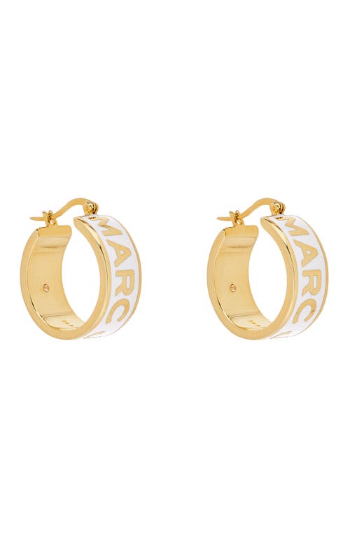 Marc Jacobs Logo Hoop Earrings