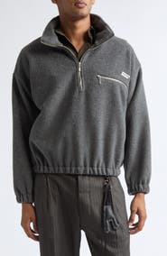 SONG FOR THE MUTE Oversize Half Zip Pullover
