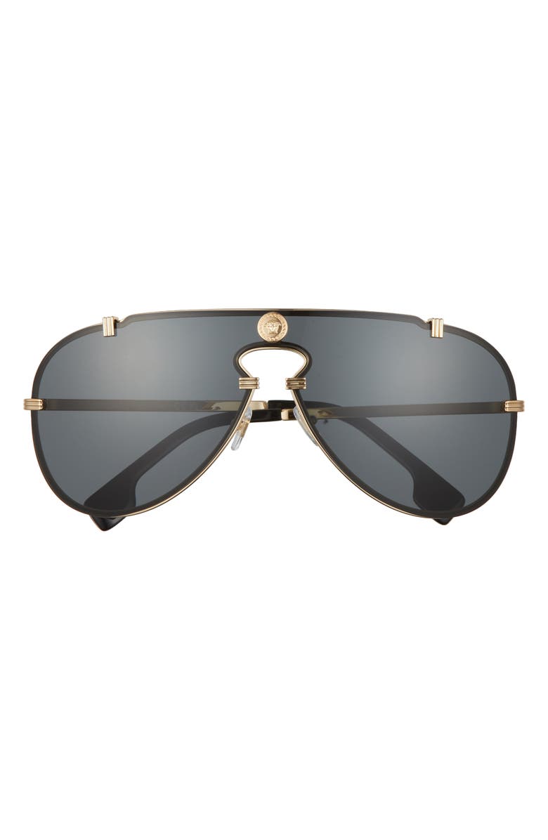 Versace 43mm Shield Sunglasses, Main, color,