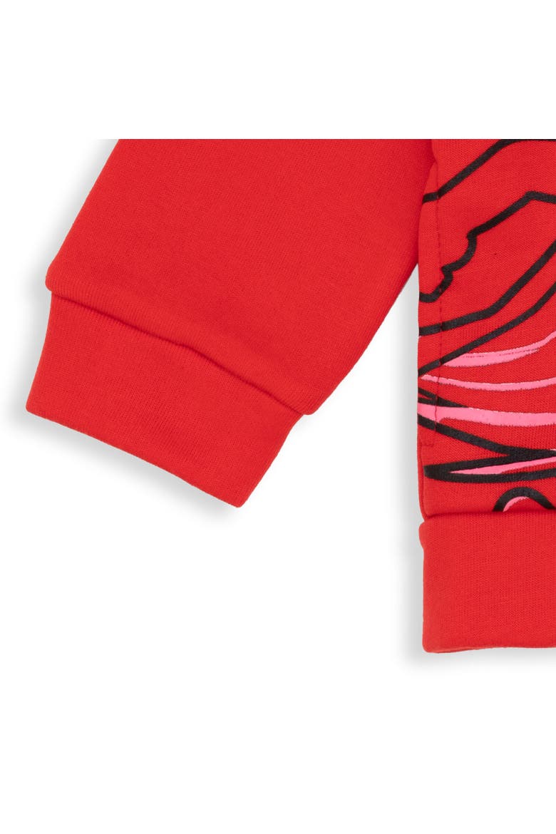 Pullover Hoodie, Alternate, color, Owlette Red