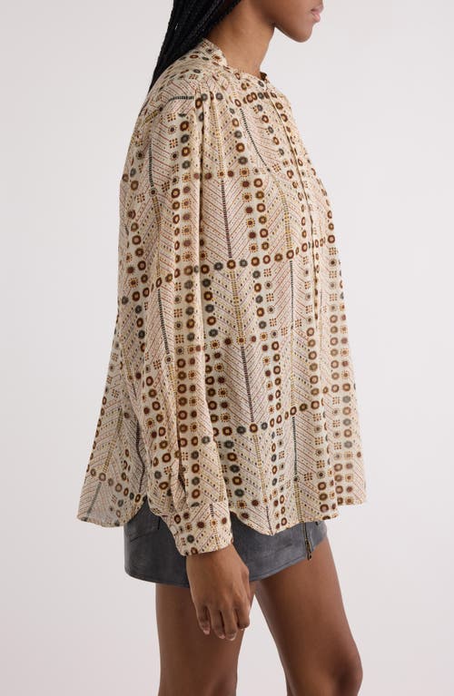 ISABEL MARANT ÉTOILE ISABEL MARANT ÉTOILE MEXICA MIXED PRINT COTTON BUTTON-UP SHIRT 