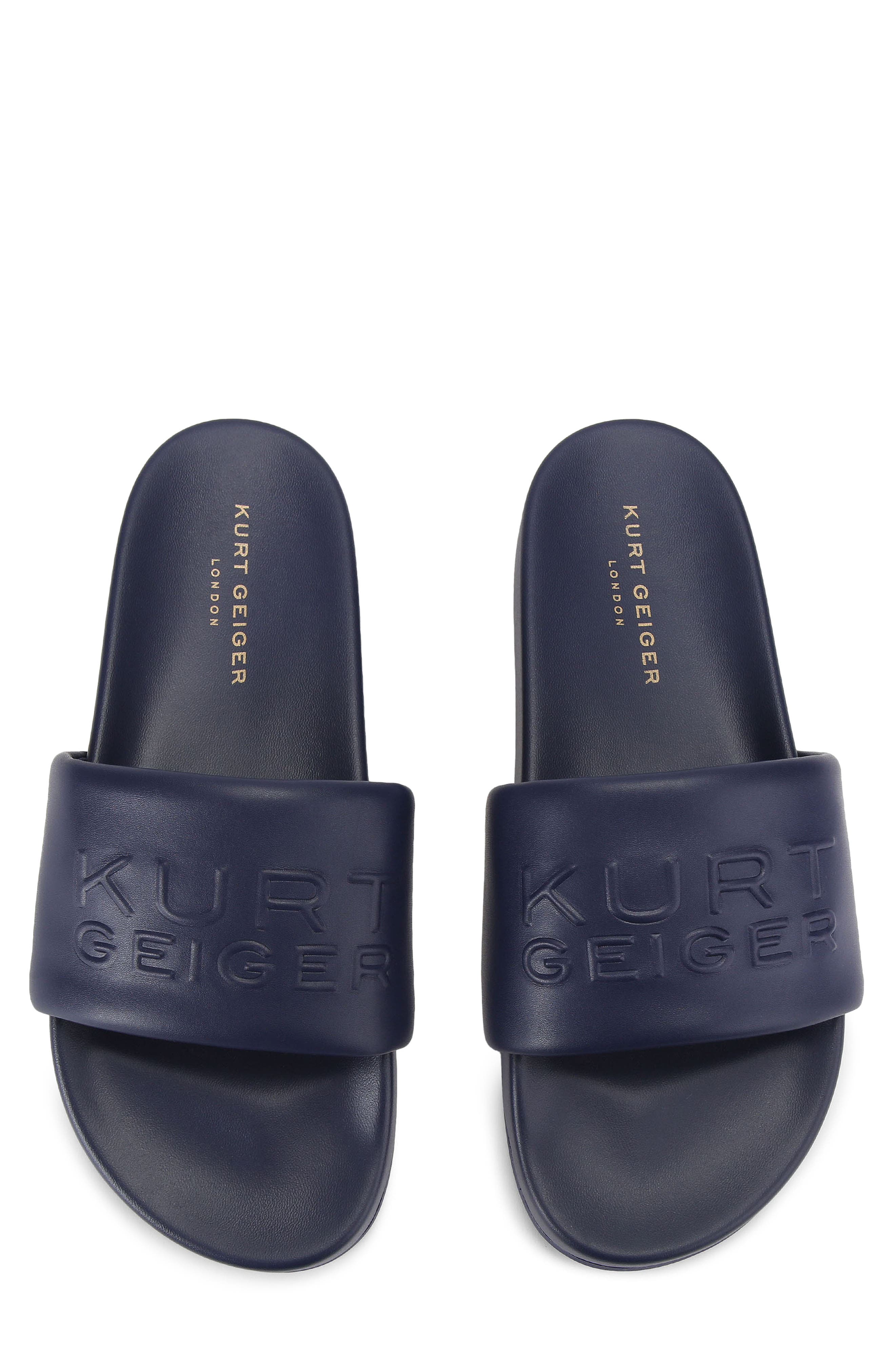 Stacked Slide Sandal, Alternate, color, NAVY