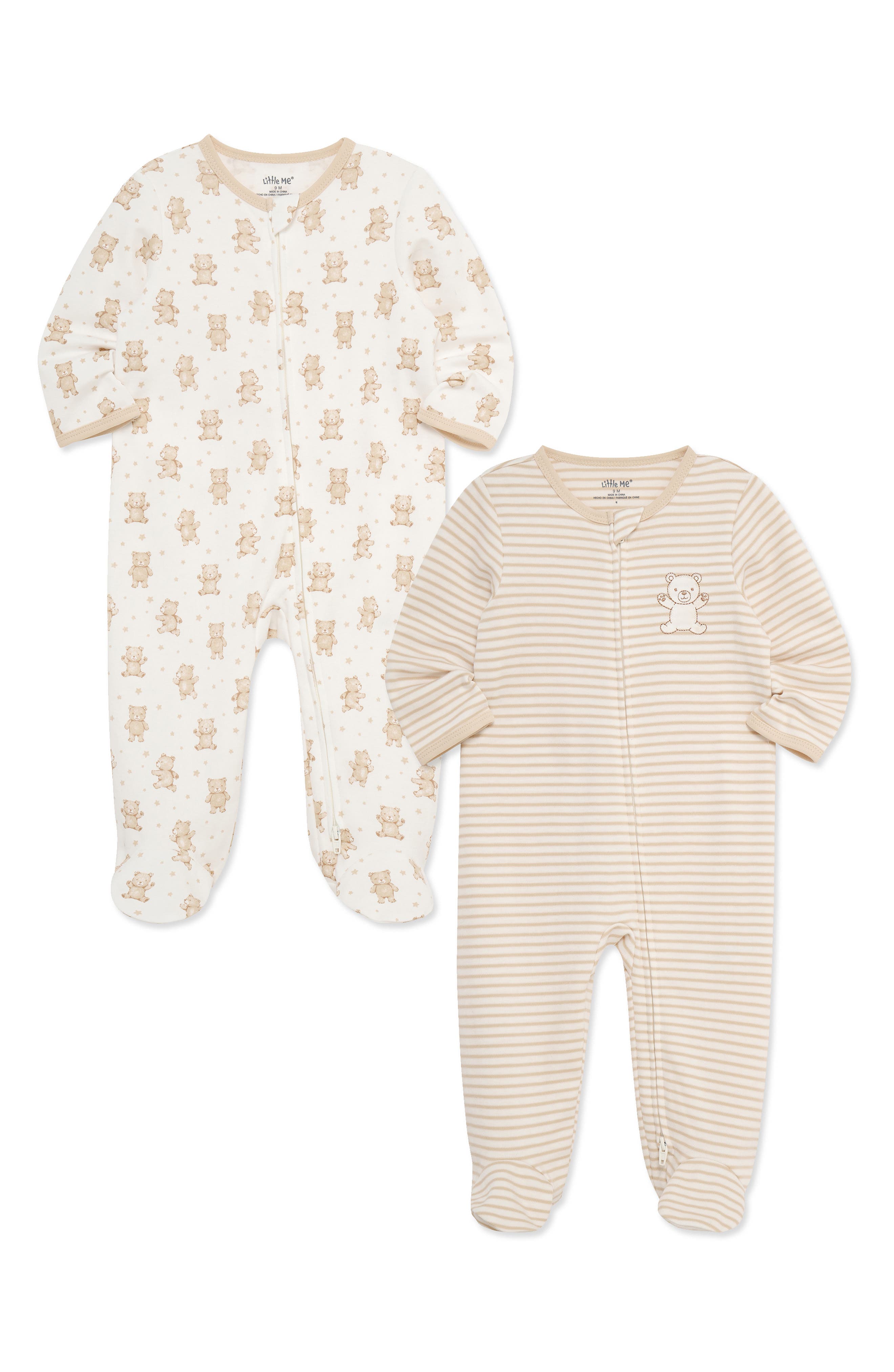 Kids' Bears 2-Pack Cotton Footies