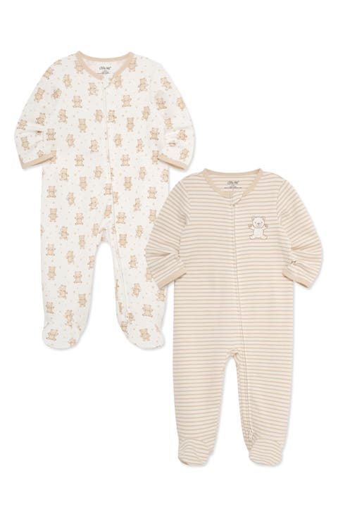 Kids' Bears 2-Pack Cotton Footies