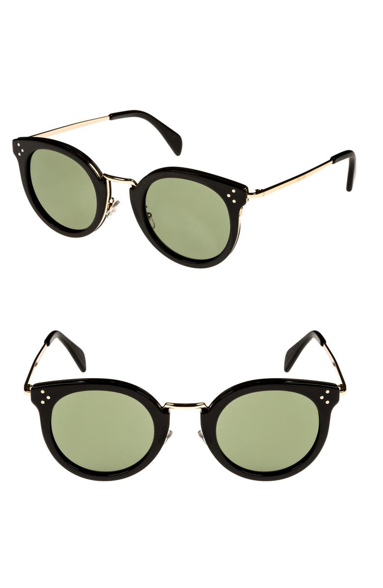 CELINE 49mm Small Round Sunglasses, Main, color, 