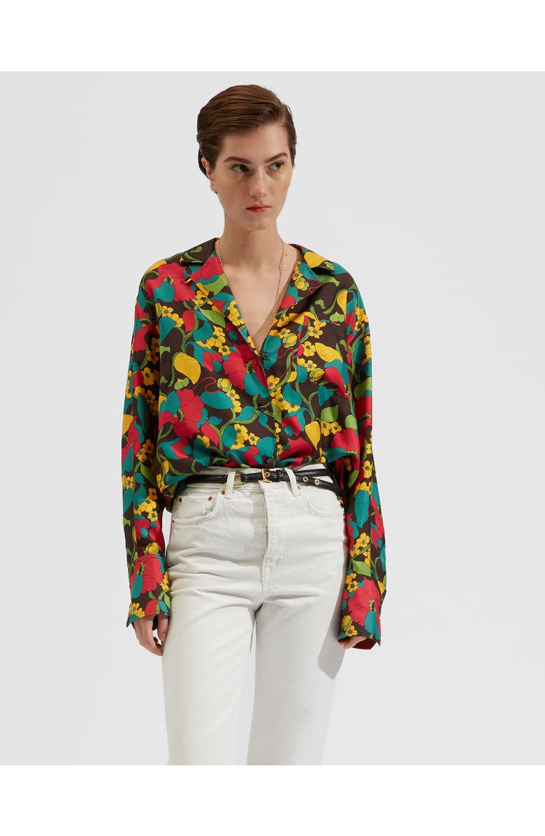 La DoubleJ Milano Shirt Vines Brown, Main, color, Vines Brown