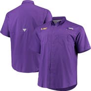 Columbia Men's Columbia Purple LSU Tigers Big & Tall Collegiate Tamiami Button-Down Shirt