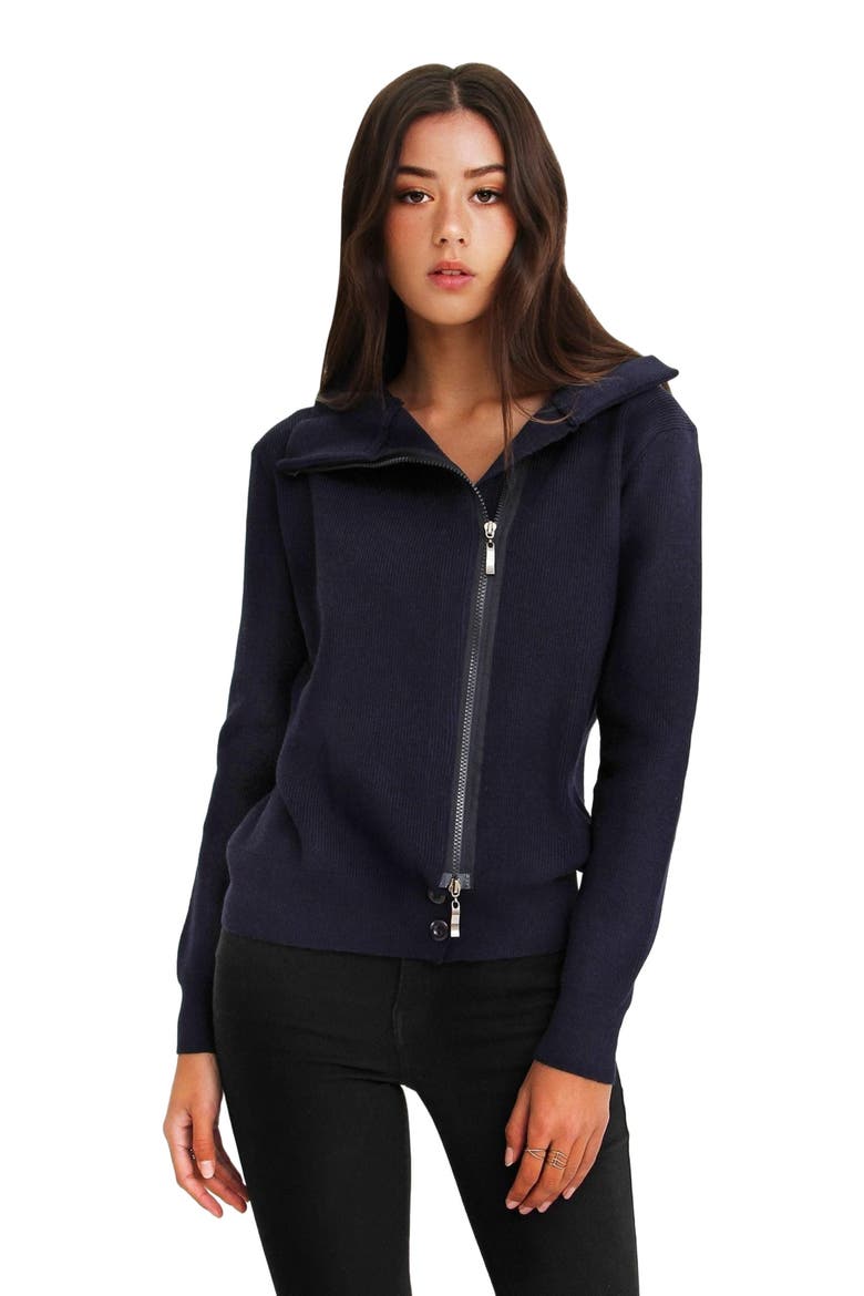 Brother's Zip Front Jumper, Alternate, color, Navy