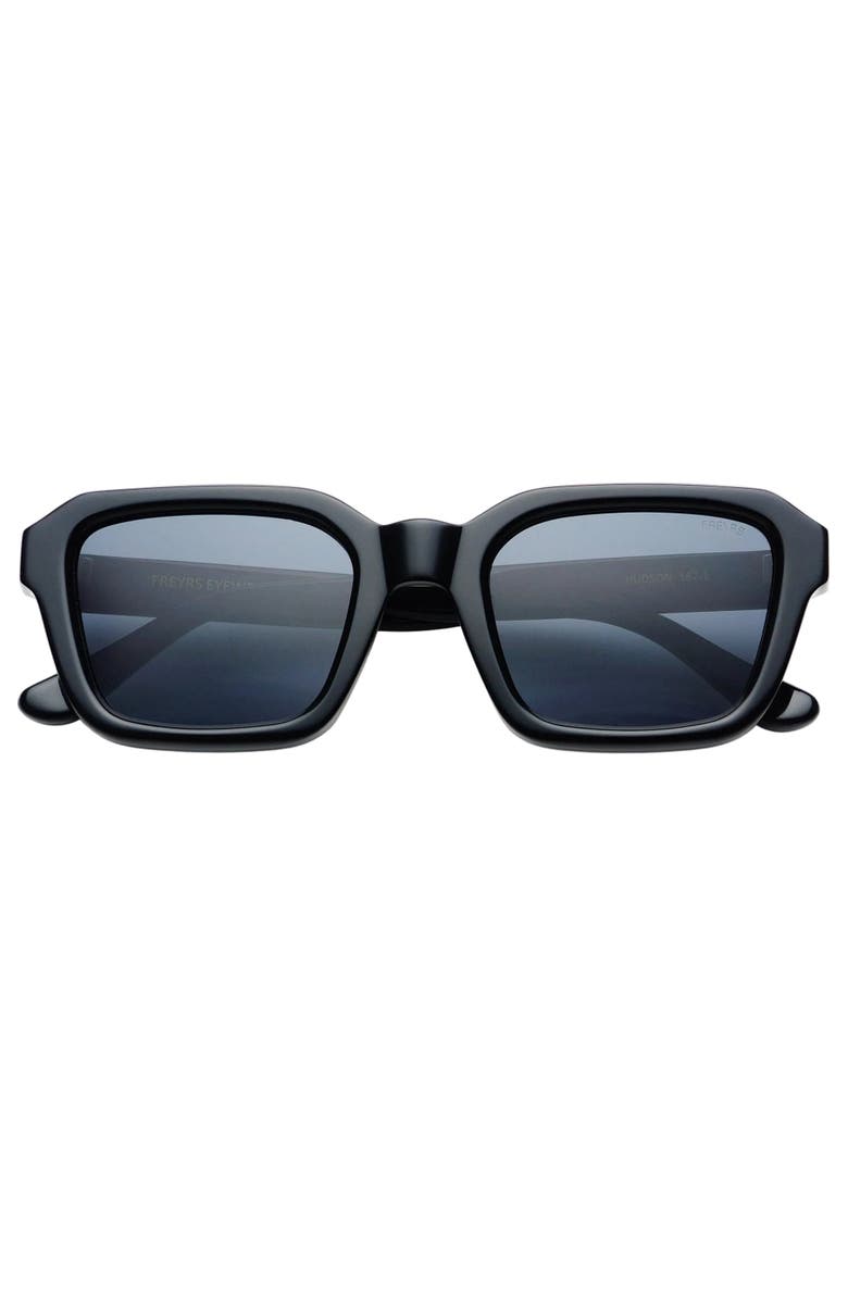 FREYRS Eyewear Hudson Rectangular Sunglasses, Main, color, Black