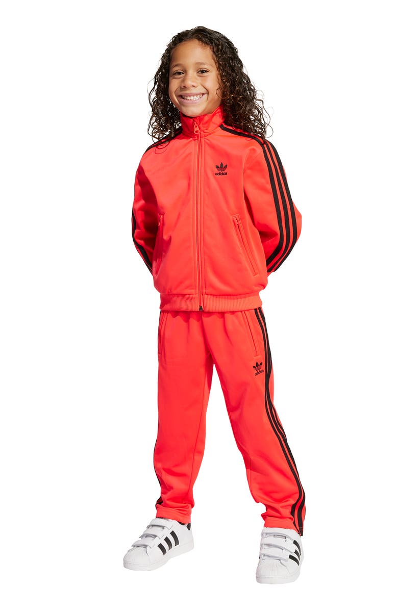 adidas Kids' Firebird Recycled Polyester Track Jacket & Pants Set, Alternate, color, Lucid Red
