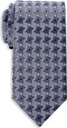 Oak Hill Premium by DXL Big & Tall Geometric Pattern Silk Tie