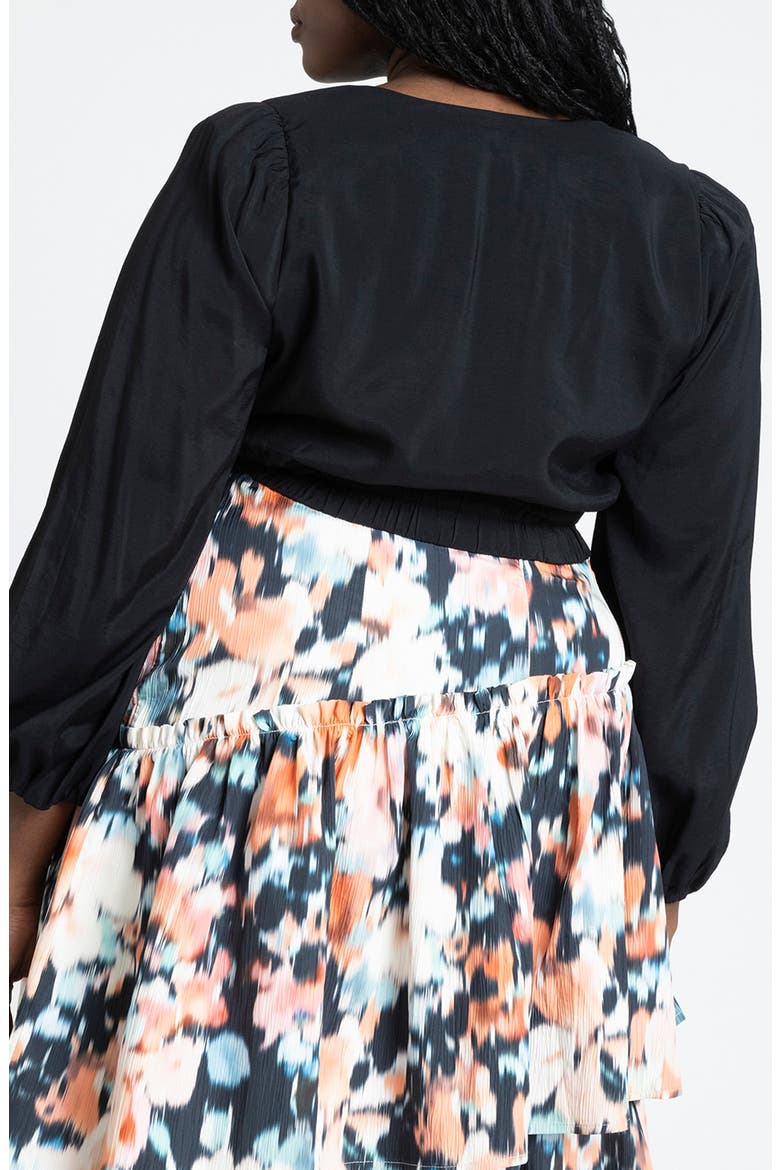 Long Sleeve Organdy Top, Alternate, color, BLACK ONYX