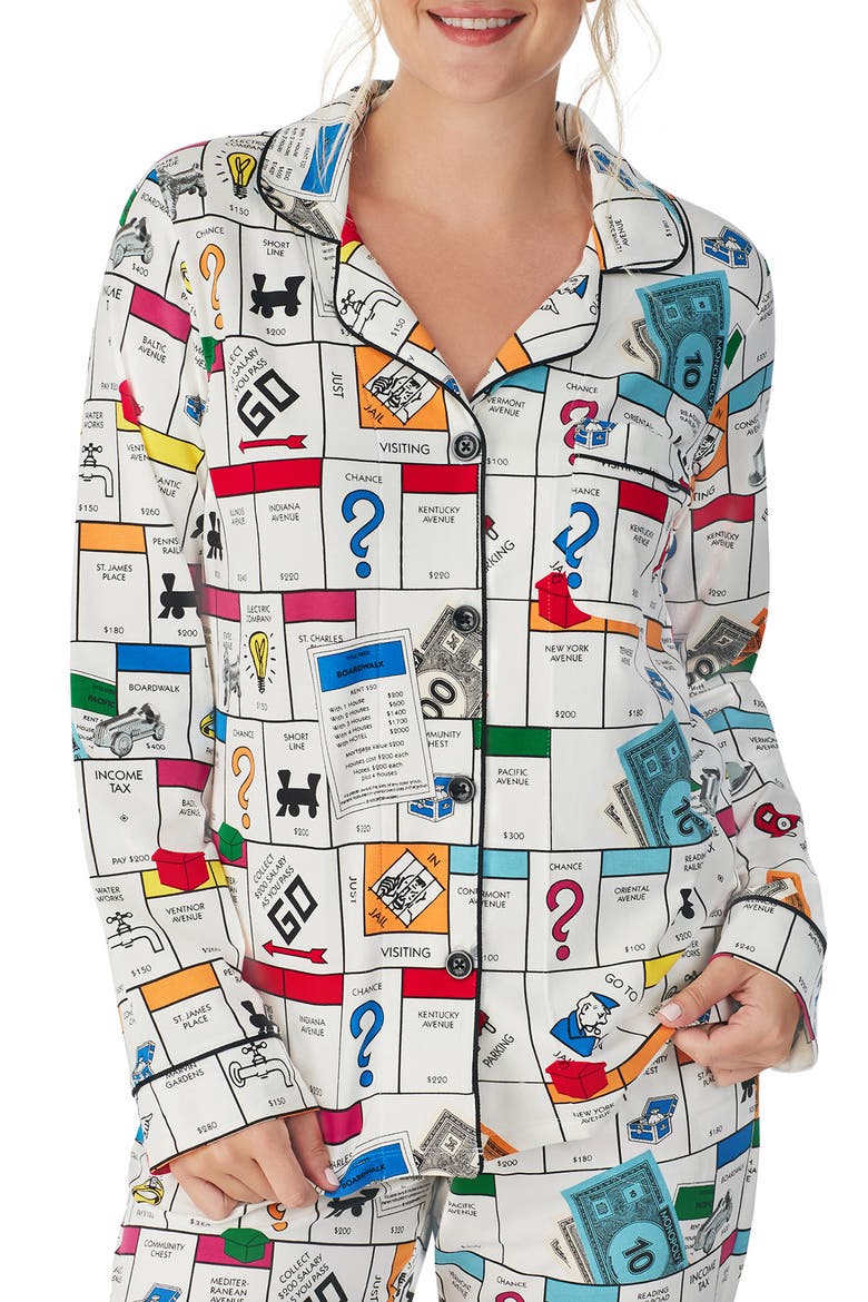 BedHead Monopoly Organic Cotton Blend Pajamas, Alternate, color, MONOPOLY GAMEBOARD