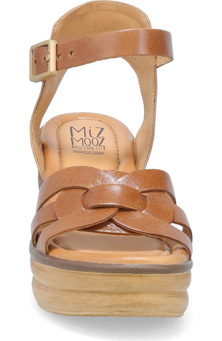 Miz Mooz Ozzie Platform Wedge Sandal, Alternate, color, Brandy